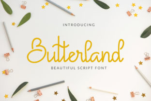 Butterland: A Script Typeface for Editorial Design and Publication Work