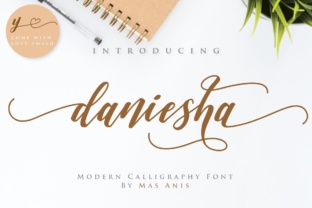 Daniesha: A Calligraphy Font That Moves With Your Craft Projects