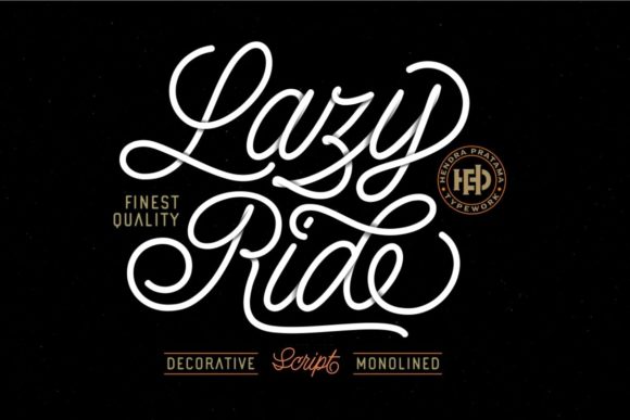 Lazy Ride: A Mono-Linear Script Typeface for Digital Branding