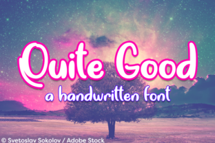Quite Good: A Handwritten Font for Crafters and Sellers